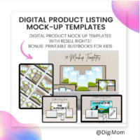 Digital Product Listing MockUp Templates - With Resell Rights and Private Label Rights plus FREEBIES